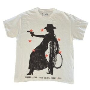 Beyonce Most Wanted Tee M‎ White Cowboy Carter Tour 2025 Merch NEW *flaw